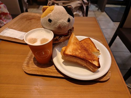 公園掃除の前の朝ごはん
