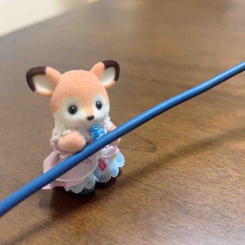 仕事中に使ってるケーブルはプリンセスが守ってくれてるので安心👍