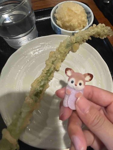 アスパラの天ぷら！おっきい👌