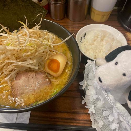 ヤメピもレンゲに小さいラーメンを作ってもらいました。おいしかった。