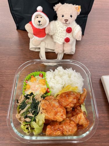 チキンのトマトソース煮込みがやわらかくておいしかったよ😋