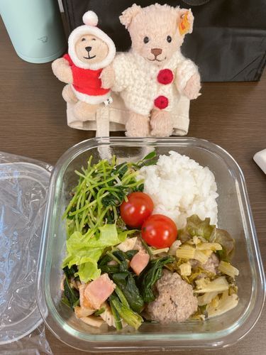 セロリと中華風肉団子がおいしかったよー😋