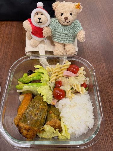 ピーマンの肉詰めトマト煮だよー🍅🫑