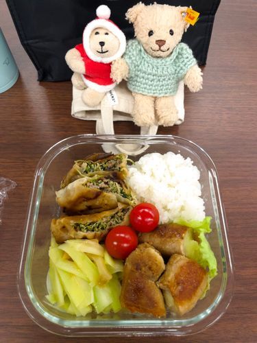 豆苗春巻き〜😆ちょっとしなしな。