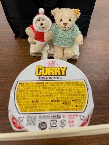 カレーを跳ばさないように食べるんだ🫨