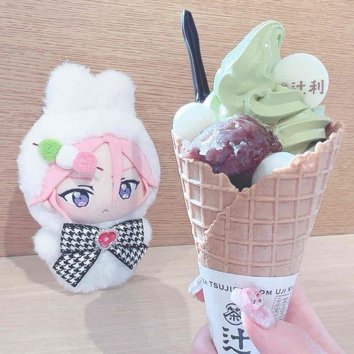 こはちゃんは ぬいぐるみだから 食べられないよ(. ̯. )