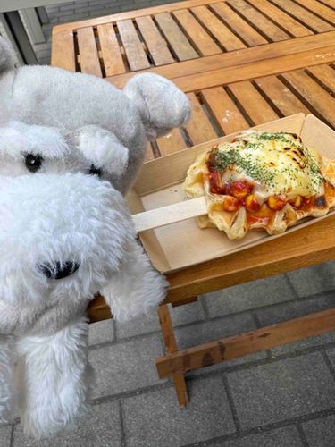 クロッフル食べるで🥐
ピザ味にしたで🍕