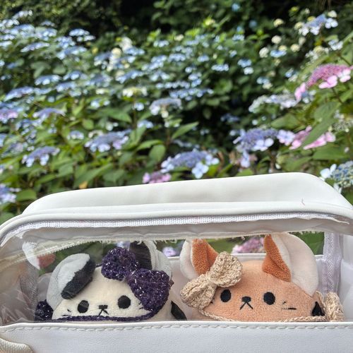 「お寺さんの紫陽花を見にきたの。うチラはバラも似合うけれど紫陽花の憂いな雰囲気も似合うのよ。」
『あまい…どこ…』