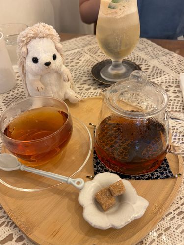 バニラの香りのする紅茶を飲んできたよー🫖
お砂糖なしでも美味しかったけど、やっぱりお砂糖欲しくなって途中で入れたよ✨