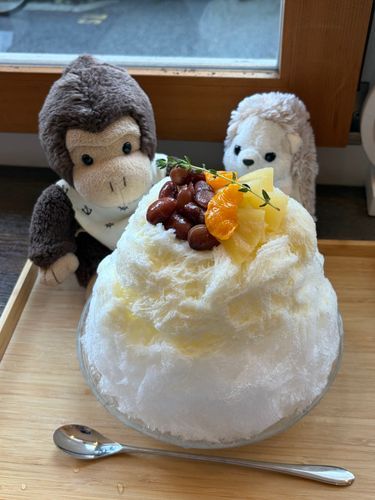 こないだパパが食べてたかき氷🍧
すごいたっぷりで、パパ苦戦してたよ😂
シロップ、うまうまだったよ💕