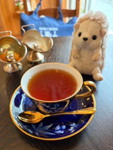 外は暑いけど、店内はエアコンで涼しいので、温かい紅茶飲んできたよー☀️ママはダージリンとアッサムが好きだよ💕
お気に入りのカップだったから、ウキウキしてたよ。
