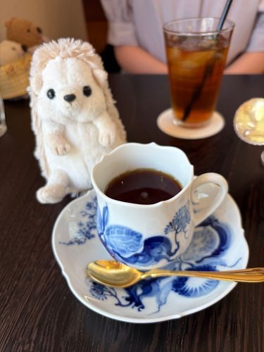 カフェでお茶してきたよ🫖
素敵なカップだったので、飲む時、緊張したよ。