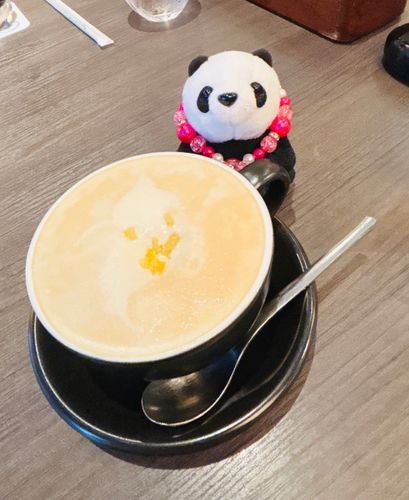 カフェにきたよ！
おいしかったカフェオレ☕️