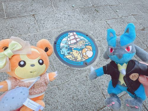 お友だちのルカリオとポケふた3箇所巡ってきたよ！