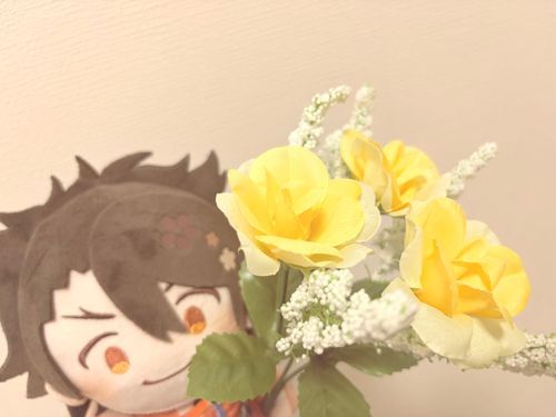 あるじ‼️おはよう‼️そとに出たらあるじの好きな花が咲いちょったきあるじにあげる‼️‼️🌸

私(ありがとう😊大切にするね🥰
