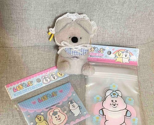 せりあ で ぬし の すきな んぽちゃむ の ぐっず と、ぼく の あたらしぃ スタイ を かったよ🛒