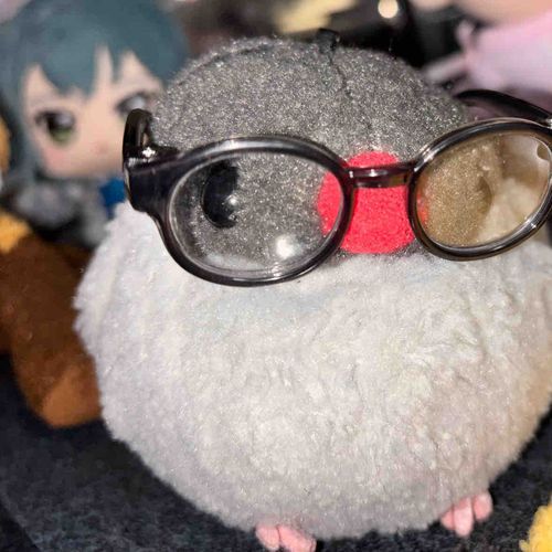 🐦　おはよ！じつはミンさくね。あたまいいからめがねさんかけたの！にあてる？