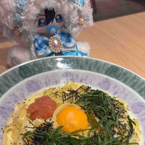 めんたいこのクリームパスタを食べたぞ