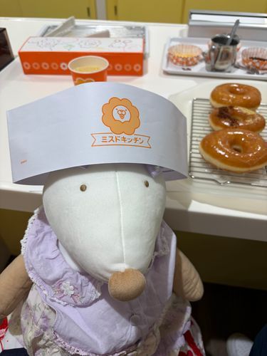 ねずたん、念願のミスドキッチンに行ってきたよ〜🍩