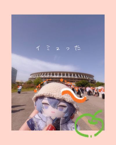 さんせん！
(日差しが強めだったので帽子が大活躍‼️)