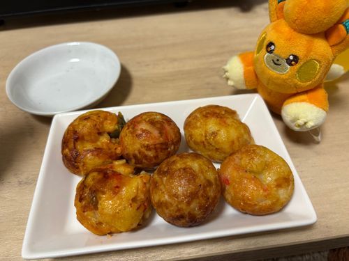 お友達宅でぱもたんとたこ焼き🐙