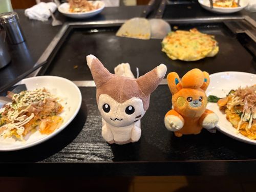 お友達の(  ̳ .  ̫ . ̳ )ちゃんとパモたん