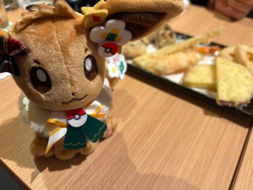 てんぷらを守るブイブイ