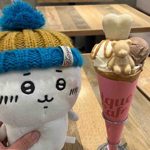 おにいちゃんじゅけん？おわったからおかいものきたよ
みちにゆきがいっぱいでさむかったよー
でもくまさんのくれーぷたべられたからうれしいな