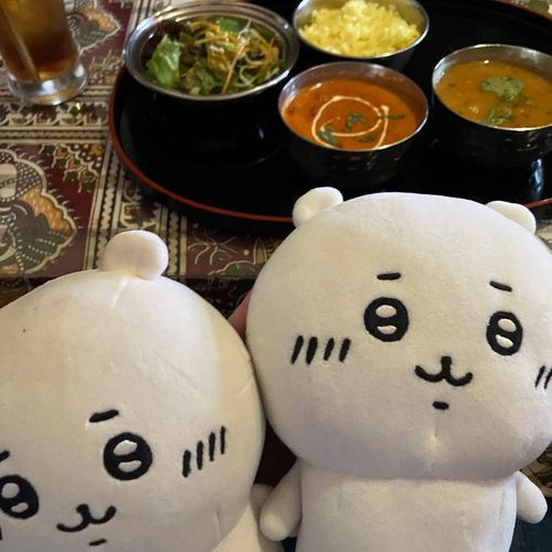 きょうはいとこのちわちゃんとかれーたべにいったんだけど…
ぼくたちにはからいみたい
おかあさんがなんってぱんみたいなもちもちしたのくれたんだけど
それがとってもおいしかったんだー！
ちわちゃんもはじめてたべたからたのしかったみたい
たくさんかむからおなかいっぱいになるなぁ…