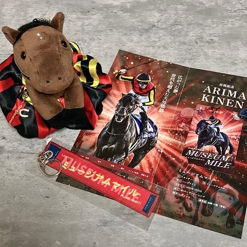 有馬記念のミュージアムマイルのQUOカードが届きました。ターフィーショップ(通販)のプレゼントキャンペーンで届いたGⅠマフラータオル型キーホルダーも有馬記念のミュージアムマイルでした。わたしは有馬記念はレガレイラと心中したので複雑な気持ちです。

ダノンデサイルを連敗させてるのにベリベリで小遣い稼ぎしたい戸崎は、連勝していたレガレイラを捨てた罰で騎乗停止になり、ダノンデサイルは乗り替わりになりました。また瑠星にお手馬を取られてベリベリも取られて地獄に堕ちればいいなと思います。

レガレイラには戻ってこなくて結構ですが、それはレガレイラの親達(キムテツやサンデーレーシング)が決めることなので、、、静観しております。
(戸崎のことは好きでも嫌いでもないですが、どちらかというと嫌いです)
(てかレガレイラで有馬記念連覇のチャンスは捨てたのにダノンデサイルでドバイSC連覇のチャンスは獲りにいくなんてそんな不公平で無神経な男を競馬の神様は許しませんので戦争も戸崎のせいですからね。反省してくださいね)
