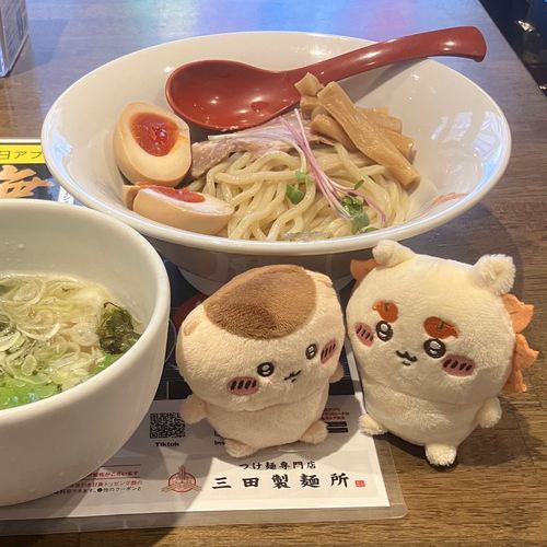 ウォーキングのご褒美につけ麺を食べました。食べるために運動しがちでぜんぜん痩せない。。。Xでめっちゃ運動してるアピールをしてて、でもめっちゃ食べてるアピールもしてて、この人なんなの？って思われてそう。太りたくないけど食べたいから運動してます。夏にバテバテなので体力つけばいいな🫠