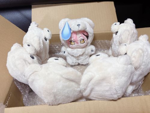 我が家に新入りがきました🧸
ましゅくんです！
これから7体で楽しく過ごそうね〜🎶