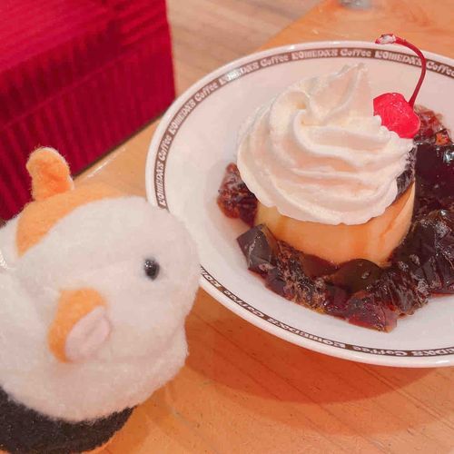 これはコメダに行ったときの〜🤗
最近でた？コメダのぷりん、思ってたよりおいしい！って、主ちゃんはびっくりしてた！🍮
なんたって、この見た目がいいよね〜✨