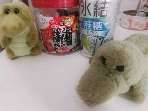 ねこさん飲んでたから買ったらすごく美味しかった！
ままはダイエット中だからおつまみは海苔で我慢してるみたい