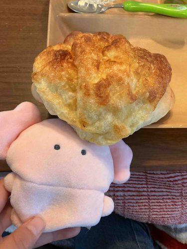 🐟みんなおはよーっ！✨
朝は塩パンにチーズ🧀が乗ってるやつ！！💕🥐
カリカリチーズがたまんないよ〜😋