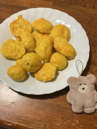 🐻らてだよー！✨
今日はスイートポテトを作ったよ🍠たまごやきみたいに見えるけど味は美味しかったよ💕😋