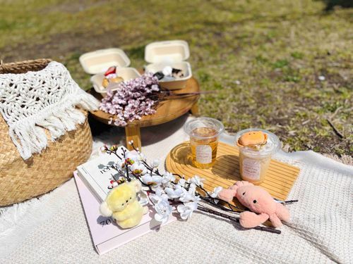 みんなで おはなみおしゃれぴくにく！🧺🌸よいおてんきで きもちよかった〜