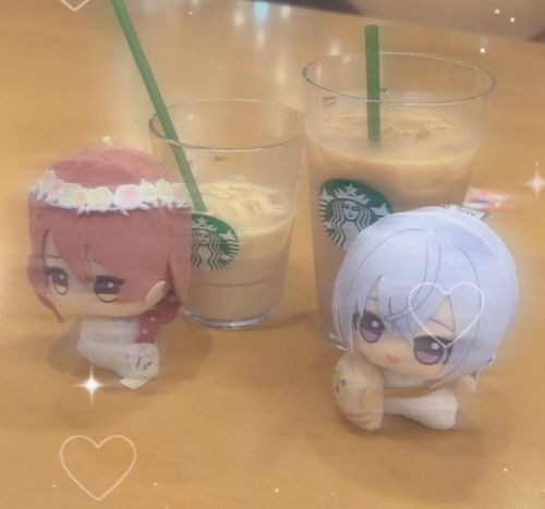 甜花ﾁｬﾝぬいとスタバ行ったときの💭