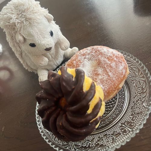 昨日お父さんがドーナツ買ってきてくれたよ🦔ここんところ疲れてたから甘いものがいつもより美味しく感じる🦔💗