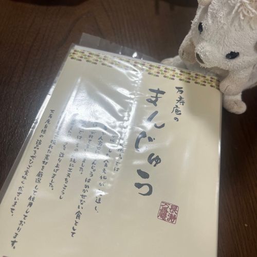 飼い主が旅行で秩父に行ってきたんだって！！（だいふくはお留守番だったの）だいふくたちにお土産買ってきてくれたよ～！おまんじゅうだ！やったね！！！
