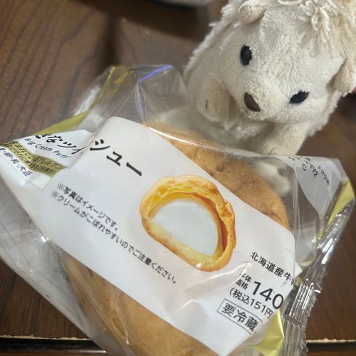 OPEN記念でシュークリーム5個セットで600円くらいで売ってたから飼い主が買ってきたみたい
1個余るからだいふくにどーぞだって！やったね🦔💞