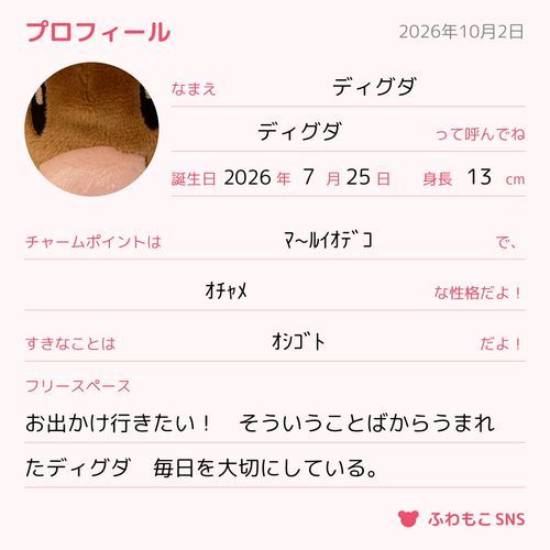 プロフィールかいた