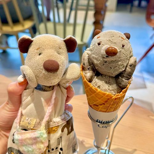 くーちゃんにそっくりなアイスがあるよっておしえてもらったよ🧸💓🦦

