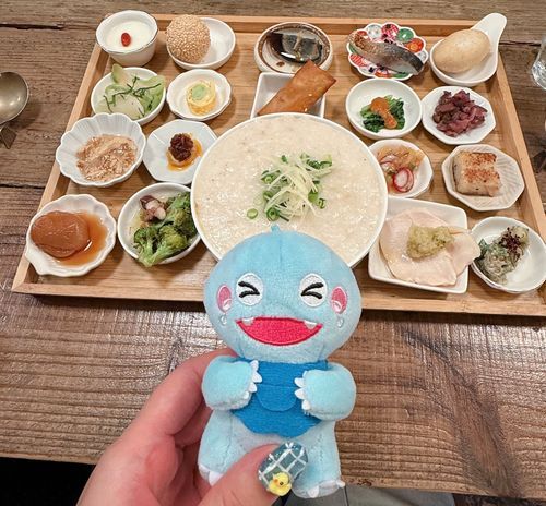このボリュームで朝ごはんセットなんだ🍚
小鉢の種類がたくさんあってとっても美味しかったよ🥰