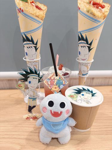 がんぺーが「おじゃる丸｣で1番大好きな館長さんがおじゃる丸キャラクター投票で1位になったんだ☝🏻💞
おじゃる丸コラボカフェに行ってお祝いしてきたよ🎉