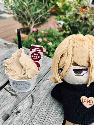 足湯上がってジェラートも食べちゃった💛
ラクトコーヒー味🤎
ボクにはちょっと甘めだったけどコーヒーの香りが最高😆