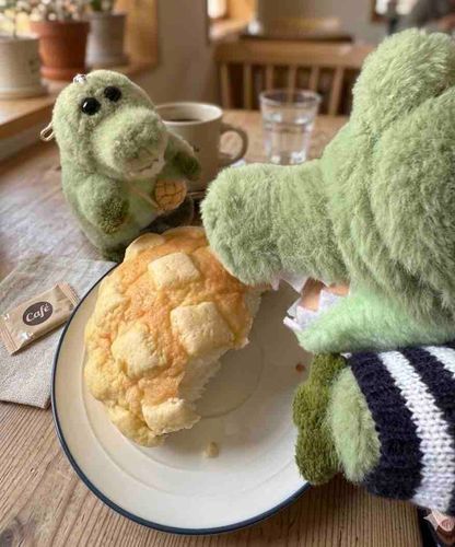 ひとくちちょうだい！ガブッ🐊
マリモくん…でっかいおくちだね…