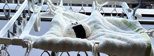 ｵｲ 主よ…、
これは 平干し じゃなくて ハンモック