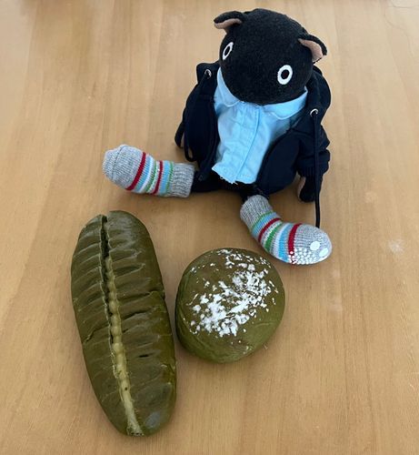 パン屋に行ったらほぼ売切れで抹茶しかなかったꉂꉂ(◉ ᴥ ◉’)