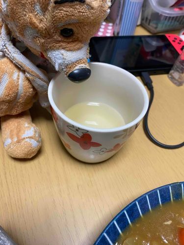 辛すぎたぷー！！ジュース飲むぷ！！！！